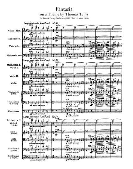 Fantasia on a theme by thomas tallis sheet music