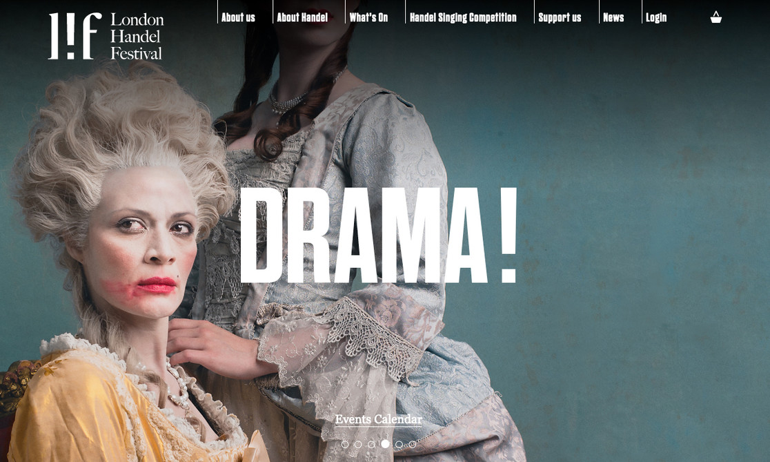 Screengrab of London Handel Festival website