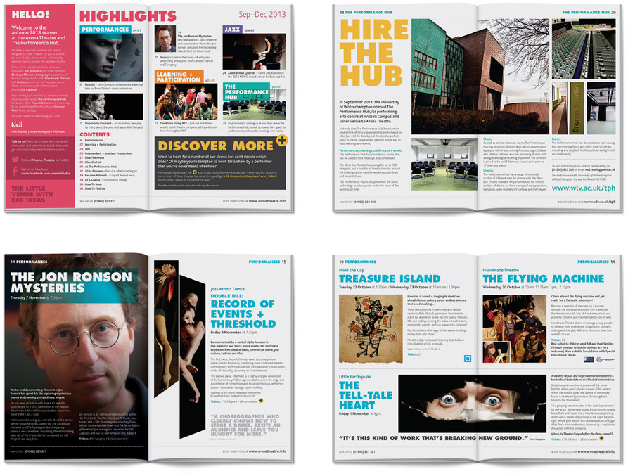 Arena Theatre brochure spreads