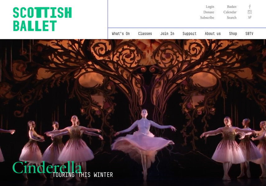 Scottish Ballet website homepage Scottish Ballet website homepage